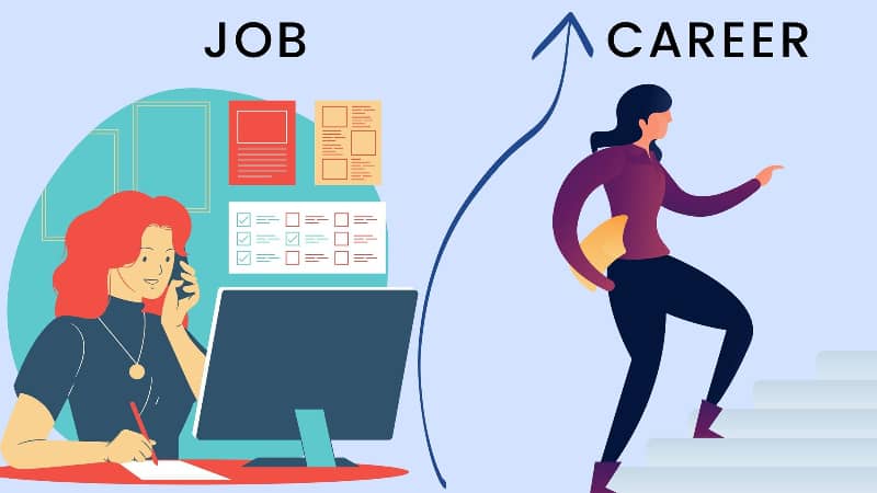 how is a job different from a career